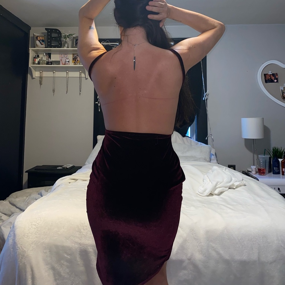 VELVET open back dress 👗